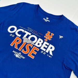 Fanatics New York Mets 2022 Postseason Locker Room T-Shirt, Size Medium, Royal